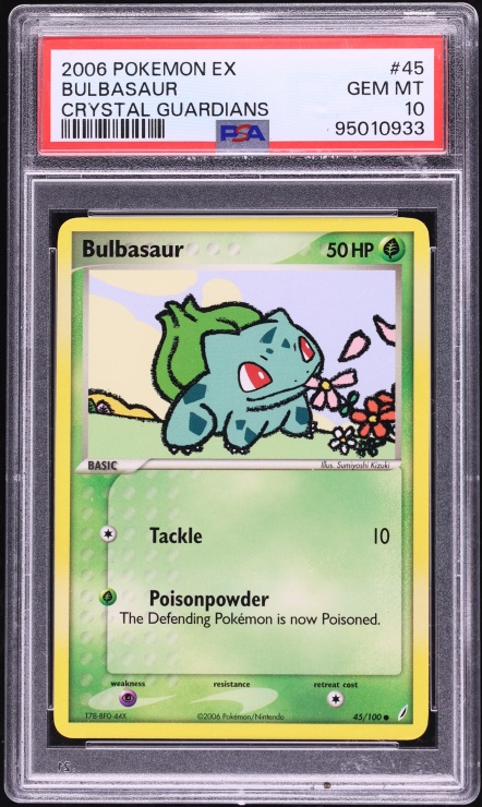 2006 Pokemon EX Crystal Guardians Bulbasaur #45 PSA 10 GEM MINT