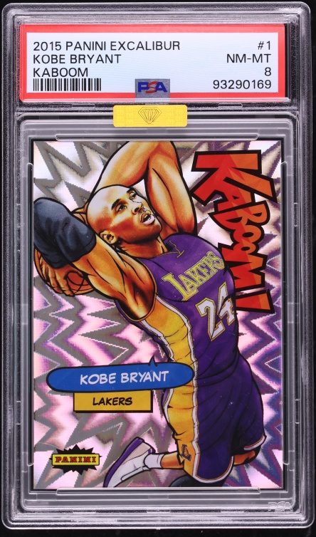 2015 Panini Excalibur Kaboom! Kobe Bryant #1 MBA PSA 8 NM-MT