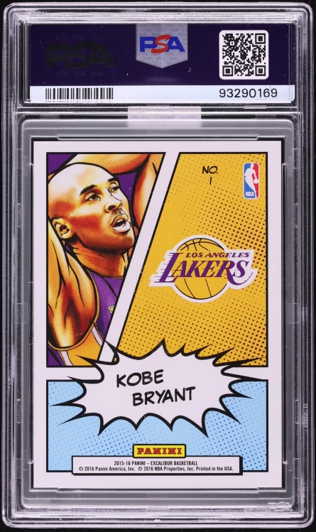 2015 Panini Excalibur Kaboom! Kobe Bryant #1 MBA PSA 8 NM-MT