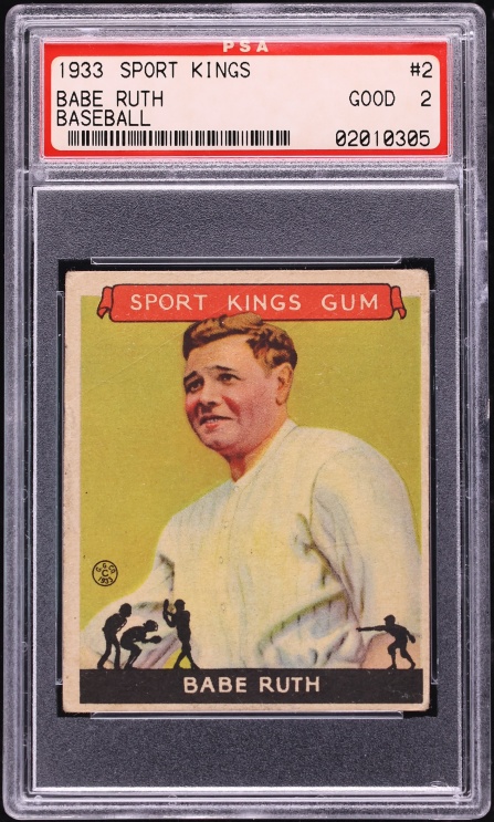 1933 Sport Kings Babe Ruth #2 PSA 2 GD
