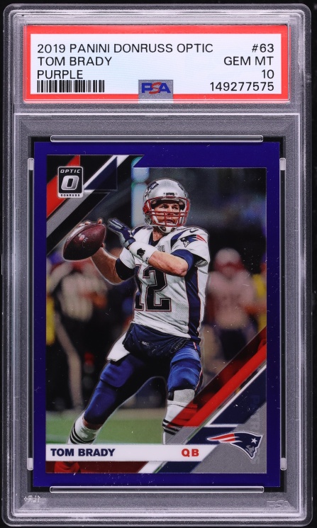 2019 Donruss Optic Purple Tom Brady /50 #63 PSA 10 GEM MINT
