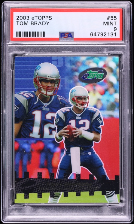 2003 Topps Football Tom Brady #55 PSA 9 MINT