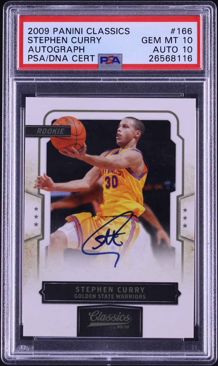 2009 Panini Classics Stephen Curry ROOKIE AUTO DNA 10 /499 #166 PSA 10 GEM MINT