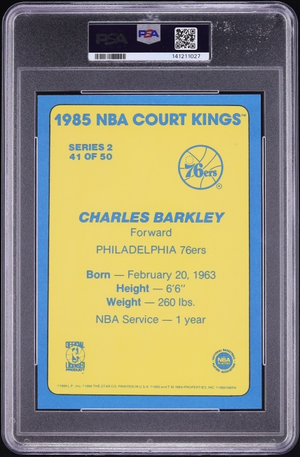 1984 Star Court Kings 5x7 Charles Barkley ROOKIE #41 PSA 7 NRMT