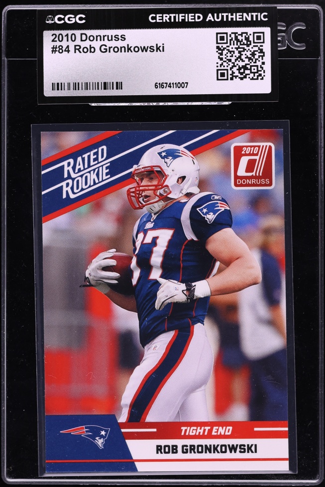 2010 Donruss Football Rob Gronkowski ROOKIE #84 CGC AUTH
