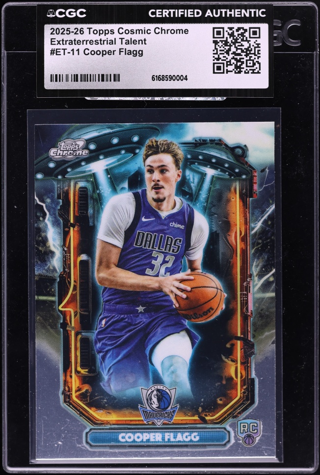 2025 Topps Chrome Cosmic Extraterrestrial Talent Cooper Flagg ROOKIE #ET-11 CGC AUTH