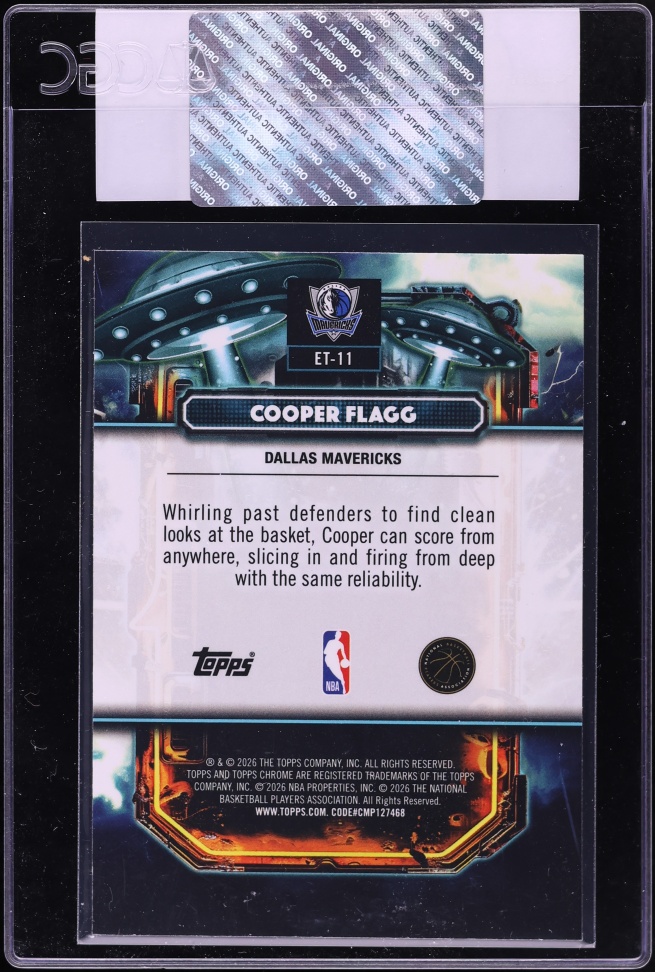2025 Topps Chrome Cosmic Extraterrestrial Talent Cooper Flagg ROOKIE #ET-11 CGC AUTH