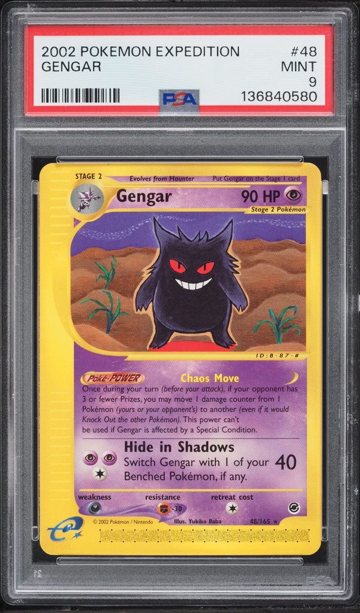 2002 Pokemon Expedition Gengar #48 PSA 9 MINT