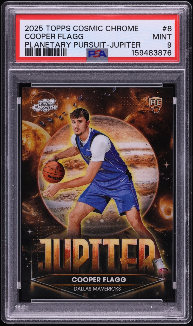 2025 Topps Chrome Cosmic Planetary Pursuit Jupiter Cooper Flagg ROOKIE #PPJ-8 PSA 9 MINT