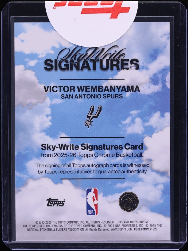 2025 Topps Chrome Sky Write Signatures Victor Wembanyama AUTO #SWS-VW