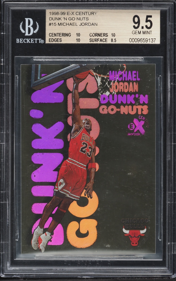 1998 Skybox E-X Century Dunk N Go Nuts Michael Jordan #15DG BGS 9.5 GEM MINT