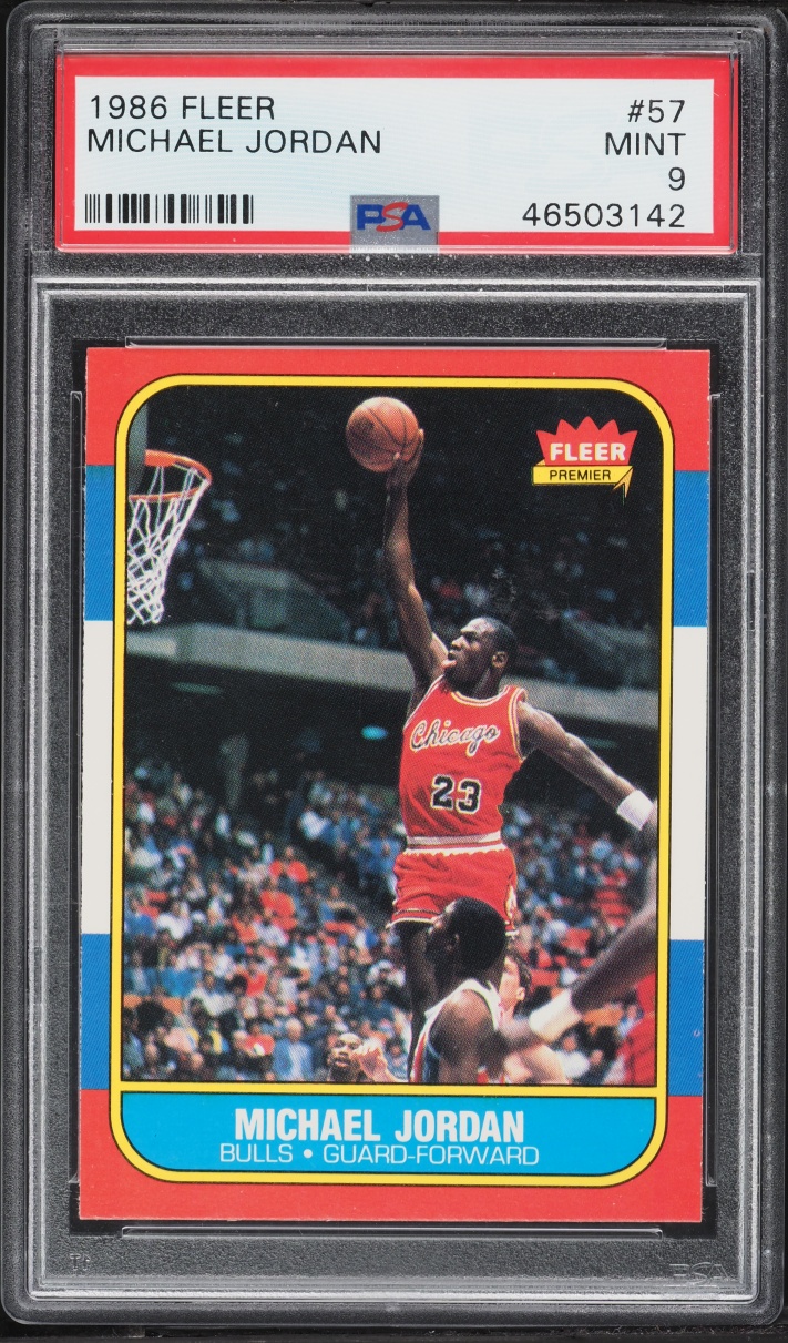 1986 Fleer Basketball Michael Jordan ROOKIE #57 PSA 9 MINT