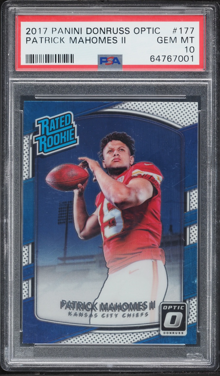 2017 Donruss Optic Patrick Mahomes II ROOKIE #177 PSA 10 GEM MINT