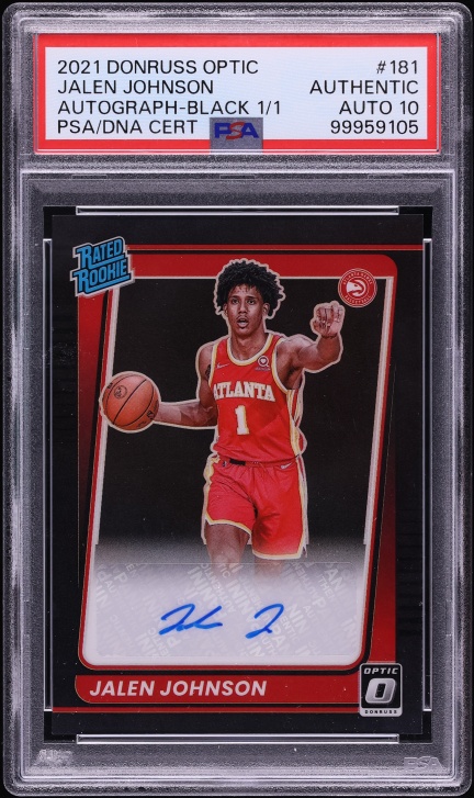 2021 Panini Prizm Jalen Johnson ROOKIE AUTO DNA 10 #RS-JJO PSA 10