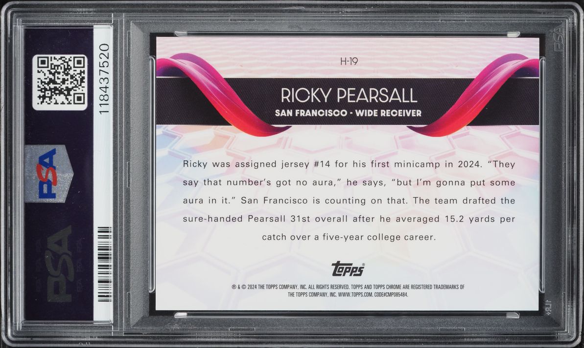 2024 Topps Chrome Helix Ricky Pearsall ROOKIE #H-19 PSA 10 GEM MINT