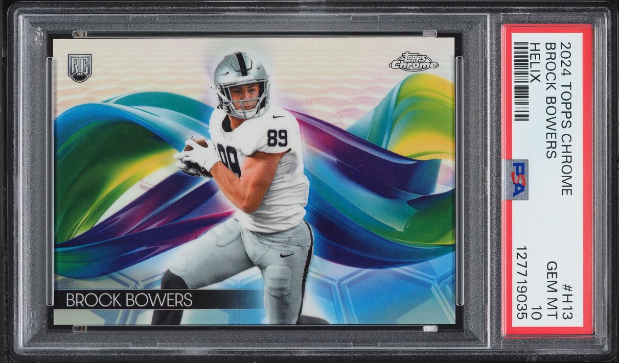 2024 Topps Chrome Helix Brock Bowers ROOKIE #H-13 PSA 10 GEM MINT