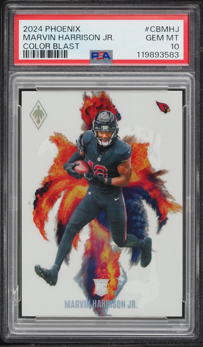 2024 Panini Phoenix Color Blast Marvin Harrison Jr. ROOKIE #CB-MHJ PSA 10 GEM MINT