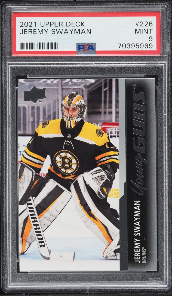 2021 Upper Deck Young Guns Jeremy Swayman ROOKIE #226 PSA 9 MINT