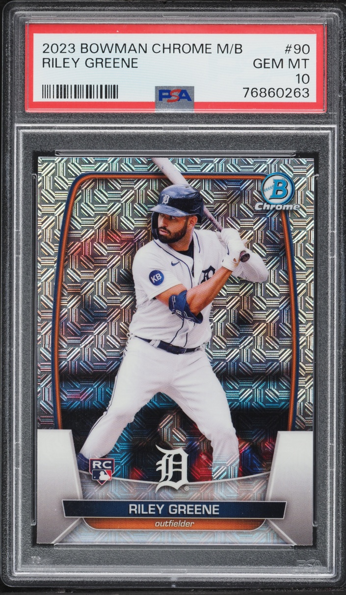 2023 Bowman Chrome Mega Box Riley Greene ROOKIE #90 PSA 10 GEM MINT