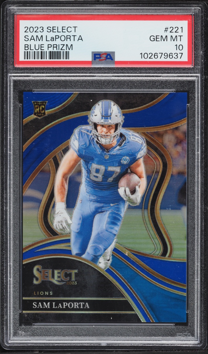 2023 Select Club Level Blue Prizm Sam LaPorta ROOKIE /99 #221 PSA 10 GEM MINT