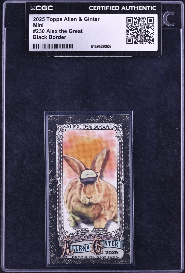 2025 Topps Allen & Ginter Mini Black Border Alex The Great #230 CGC AUTH