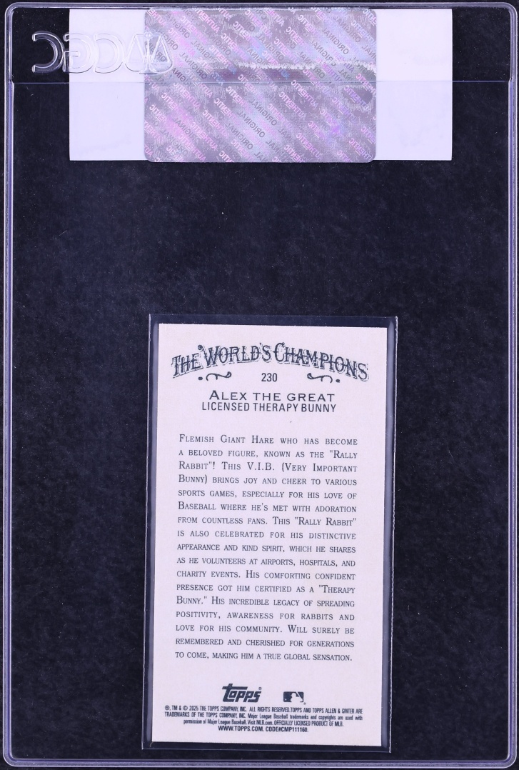 2025 Topps Allen & Ginter Mini Black Border Alex The Great #230 CGC AUTH