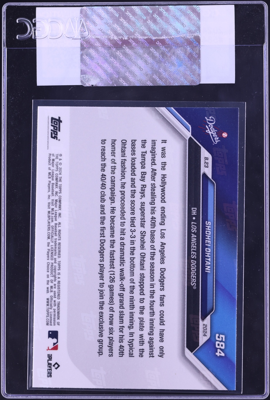 2024 Topps Now Shohei Ohtani #584 CGC AUTH
