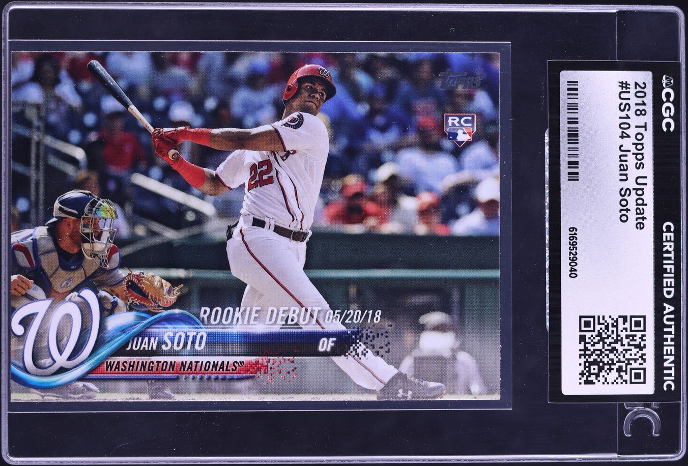 2018 Topps Update Juan Soto ROOKIE #US104 CGC AUTH