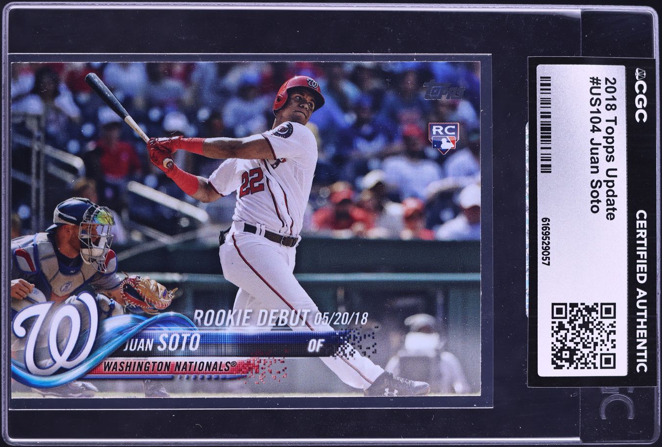 2018 Topps Update Juan Soto ROOKIE #US104 CGC AUTH