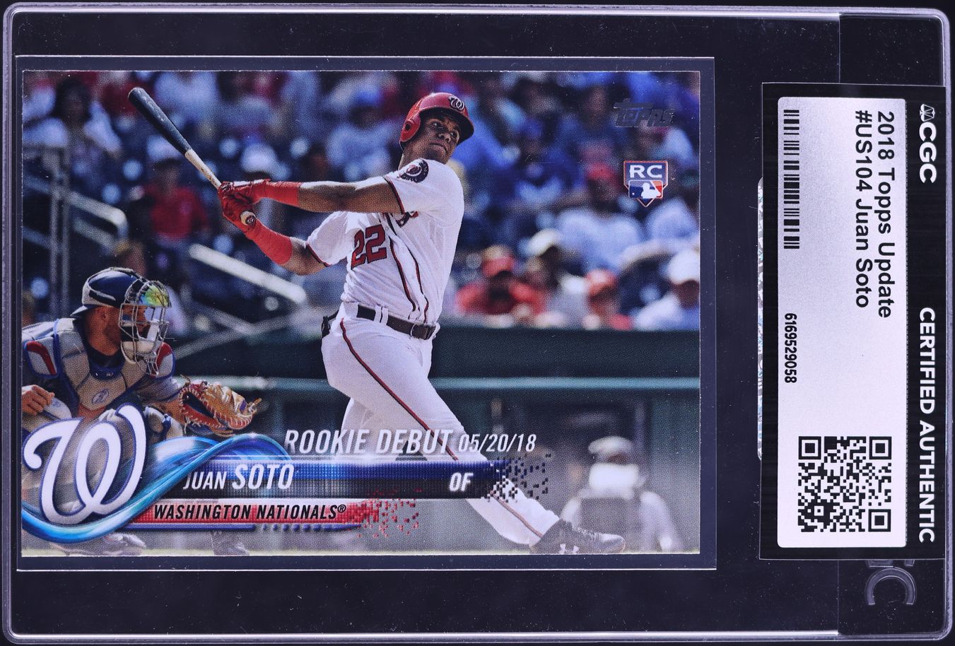 2018 Topps Update Juan Soto ROOKIE #US104 CGC AUTH