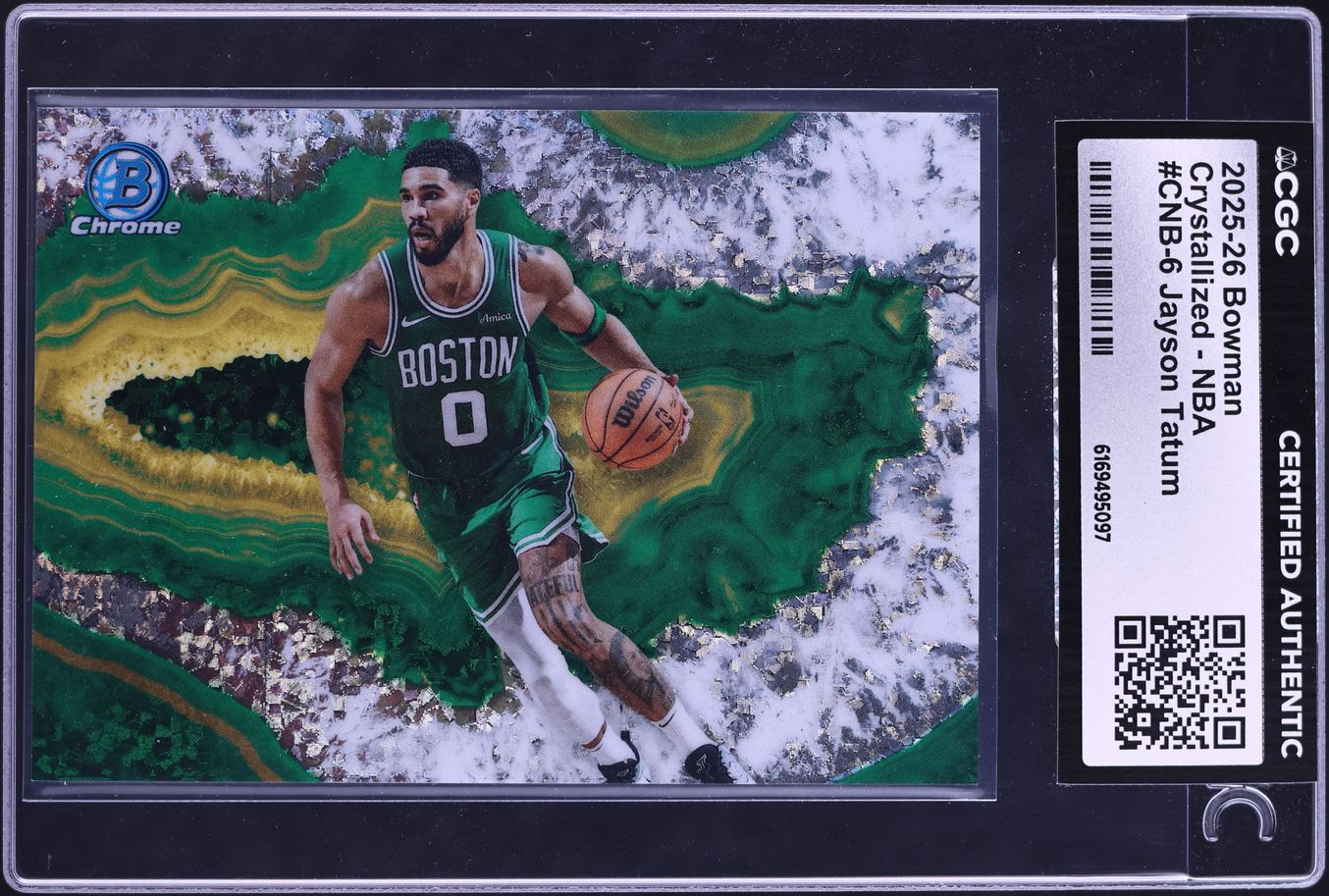 2025 Bowman Chrome Crystallized NBA Jayson Tatum #CNB-6 CGC AUTH