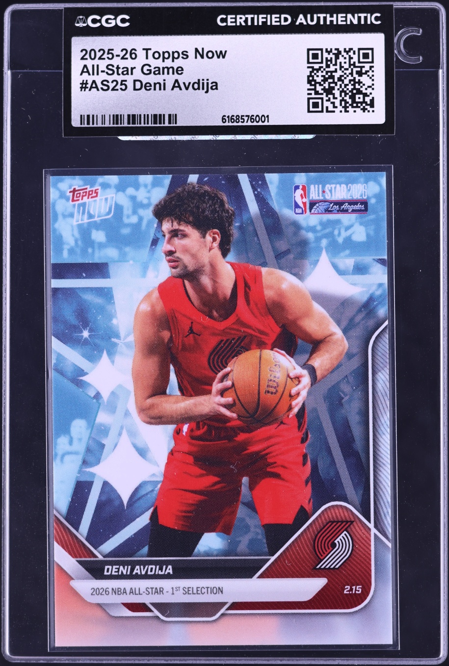 2025 Topps Now All-Star Game Deni Avdija #AS25 CGC AUTH