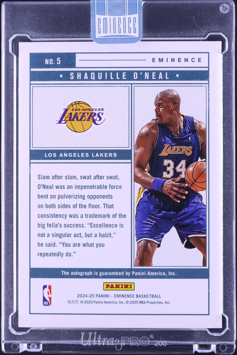2024 Panini Eminence Shaquille O'Neal AUTO /10 #5