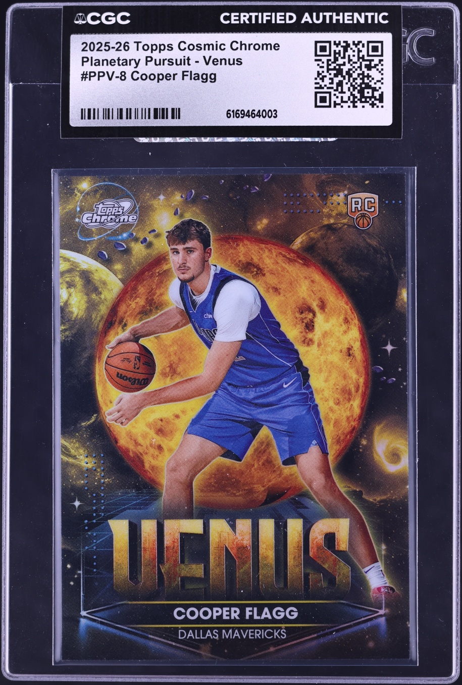 2025 Topps Chrome Cosmic Planetary Pursuit Venus Cooper Flagg ROOKIE #PPV-8 CGC AUTH
