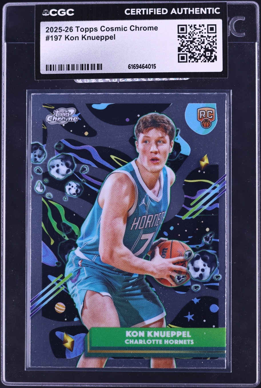 2025 Topps Chrome Cosmic Kon Knueppel ROOKIE #197 CGC AUTH