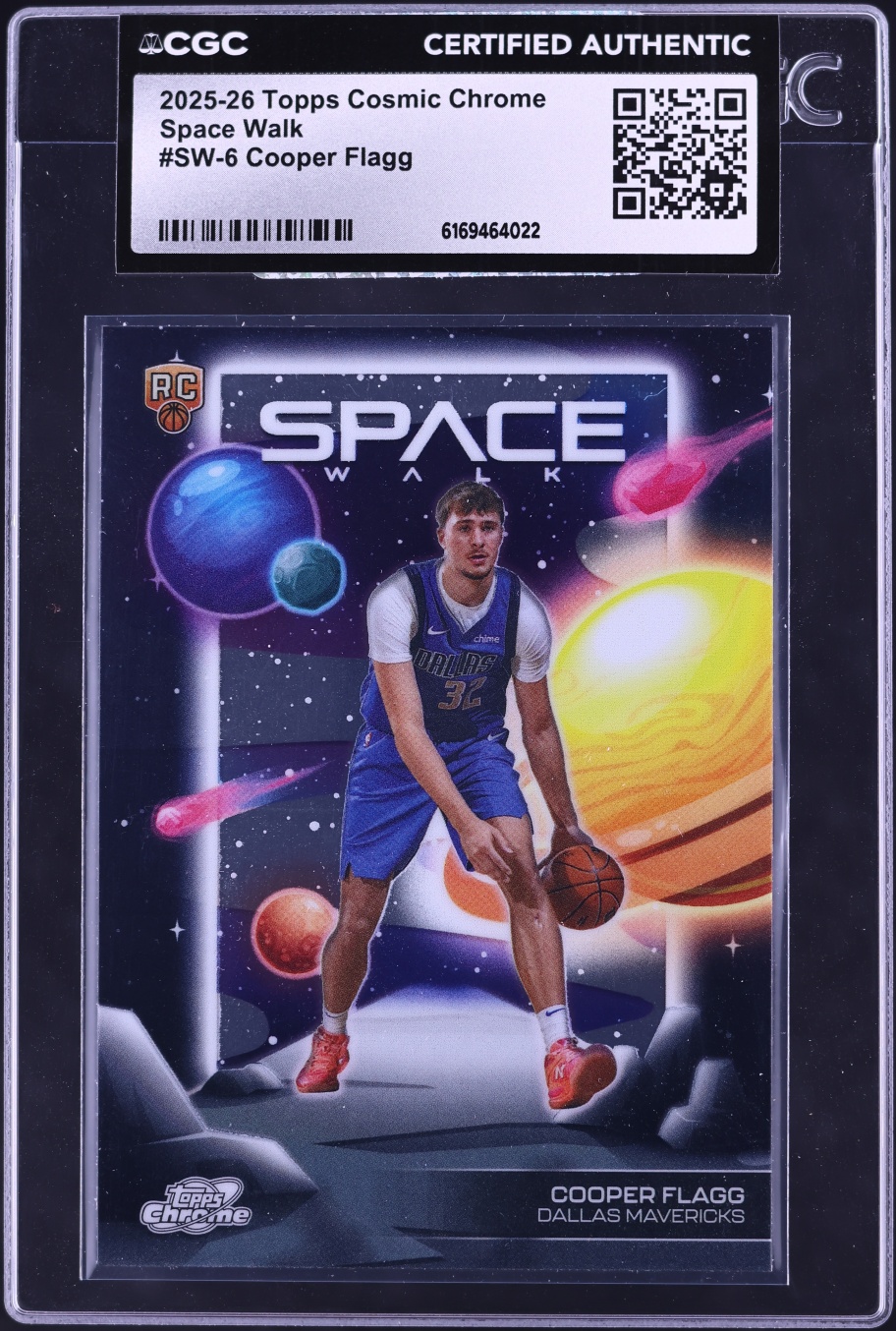 2025 Topps Chrome Cosmic Space Walk Cooper Flagg ROOKIE #SW-6 CGC AUTH