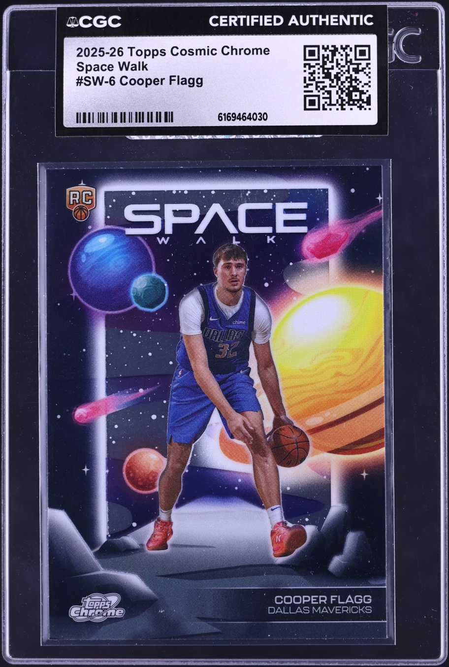 2025 Topps Chrome Cosmic Space Walk Cooper Flagg ROOKIE #SW-6 CGC AUTH