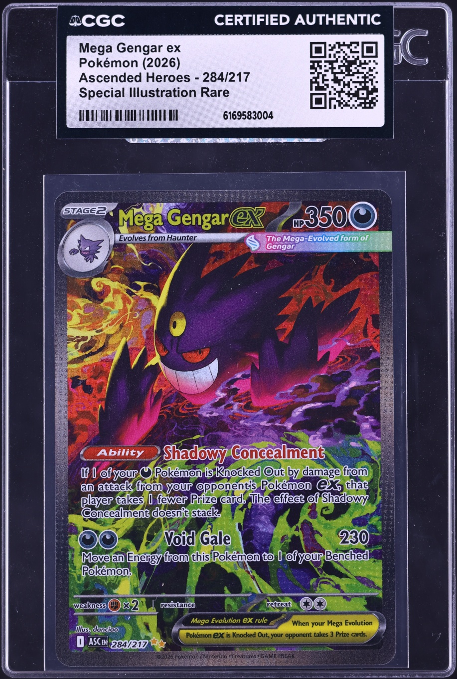 2026 Pokemon Mega Evolution Ascended Heroes SIR Mega Gengar ex #284 CGC AUTH