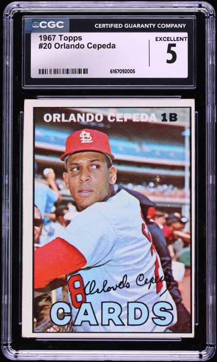 1967 Topps Orlando Cepeda #20 CGC 5 EX