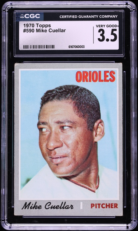 1970 Topps Mike Cuellar #590 CGC 3.5 VG+