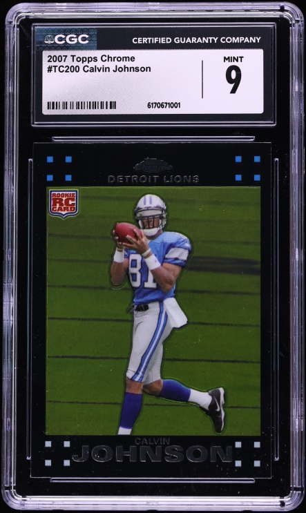 2007 Topps Chrome Calvin Johnson ROOKIE #TC200 CGC 9 MINT