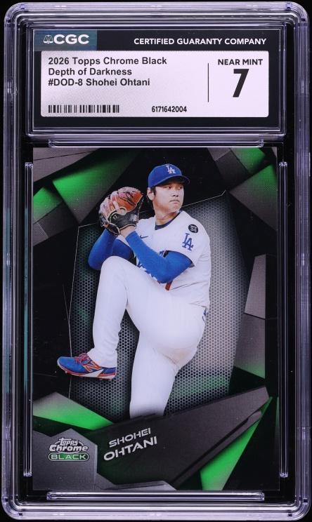 2026 Topps Chrome Black Depth Of Darkness Shohei Ohtani #DOD-8 CGC 7 NRMT