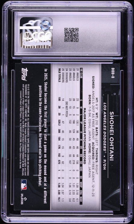 2026 Topps Chrome Black Depth Of Darkness Shohei Ohtani #DOD-8 CGC 7 NRMT