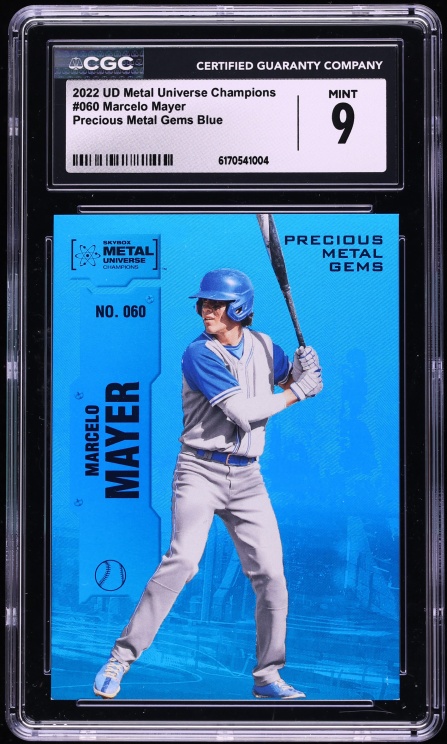 2022 Metal Universe Champions Precious Metal Gems PMG Blue Marcelo Mayer ROOKIE /50 #060 CGC 9