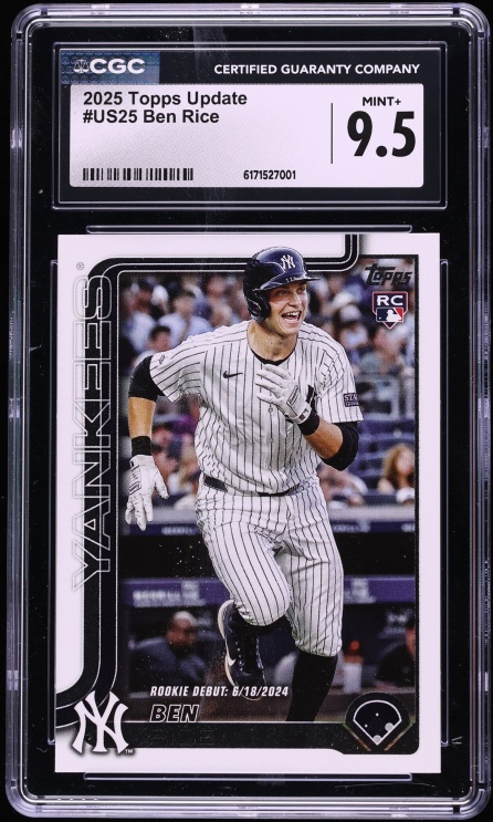 2025 Topps Update Ben Rice ROOKIE #US25 CGC 9.5 MINT+