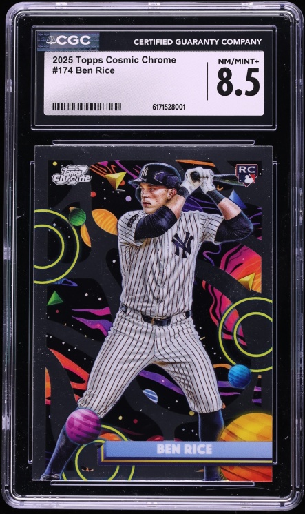 2025 Topps Chrome Cosmic Ben Rice ROOKIE #174 CGC 8.5 NM-MT+