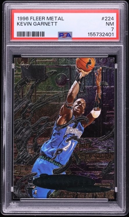 1996 Metal Basketball Kevin Garnett #224 PSA 7 NRMT