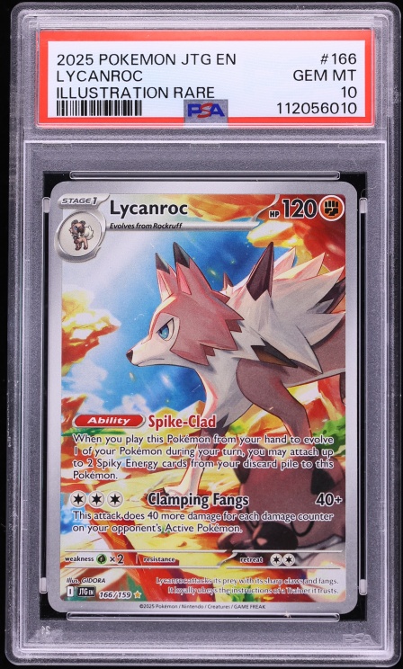 2025 Pokemon Scarlet & Violet Journey Together Full Art Lycanroc #166 PSA 10 GEM MINT