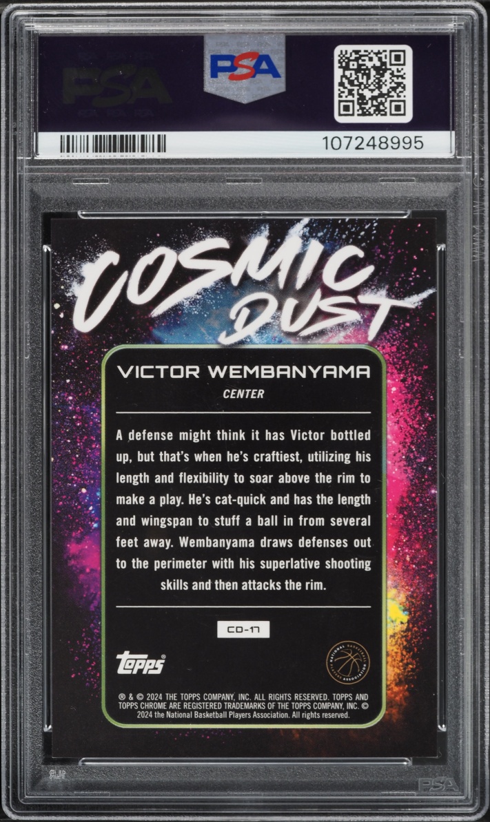 2023 Topps Chrome Cosmic Dust Victor Wembanyama ROOKIE #CD-17 PSA 10 GEM MINT