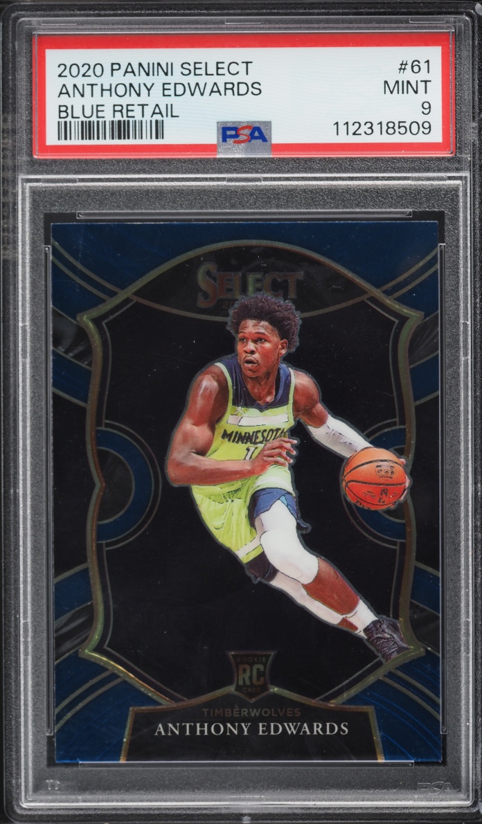 2020 Select Concourse Blue Retail Anthony Edwards ROOKIE #61 PSA 9 MINT